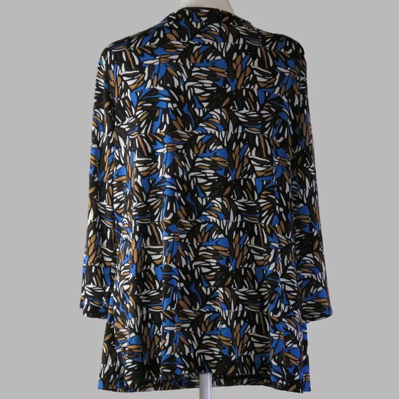 Liz & Co. Women's 3/4 Sleeve Pullover Multicolored Blouse Size 1X (C716) - Picture 5 of 6